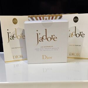 Dior J'adore hand cream with fragrance samples
